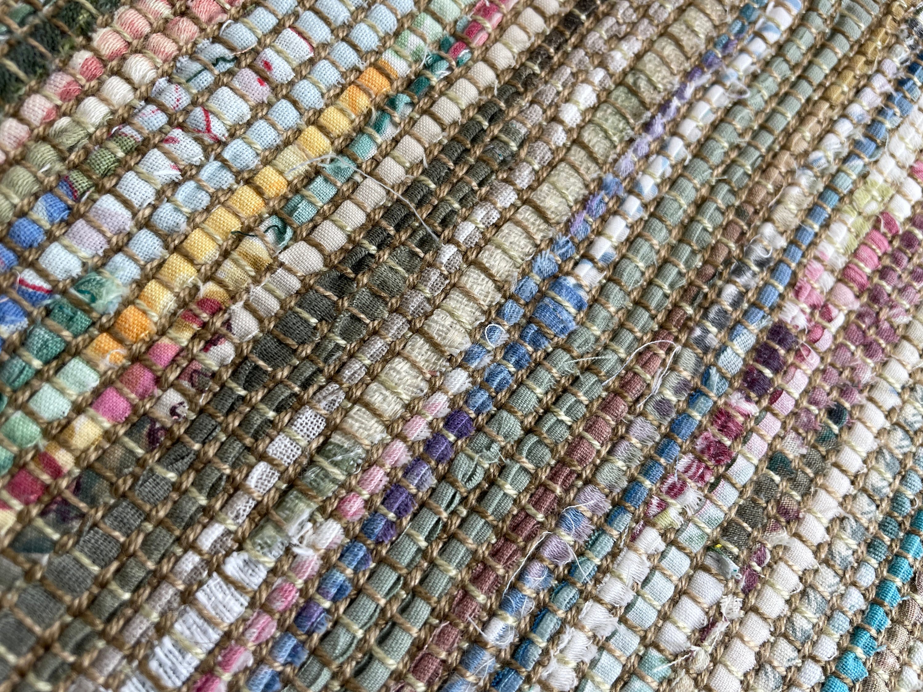 13" Wide Table Runner In Ivory Based Warm Earth Tones,handwoven Using Upcycled, Eco Friendly Fabrics. Many Length Options. Tariff Exempt.