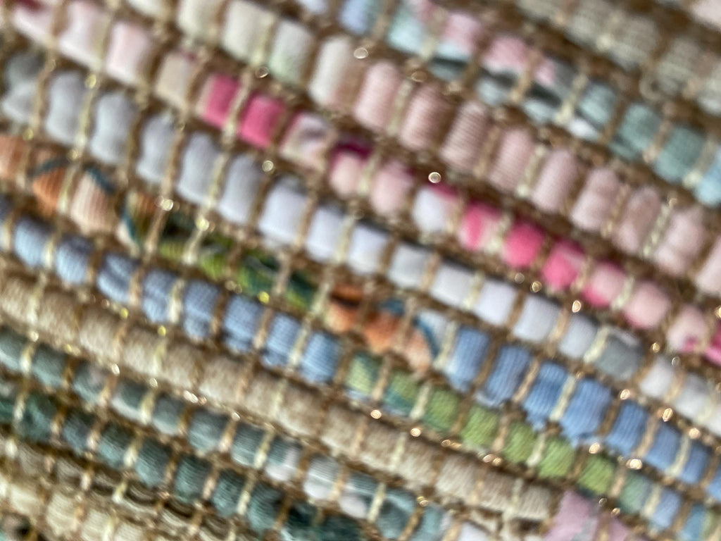 13" Wide Table Runner In Ivory Based Warm Earth Tones,handwoven Using Upcycled, Eco Friendly Fabrics. Many Length Options. Tariff Exempt.