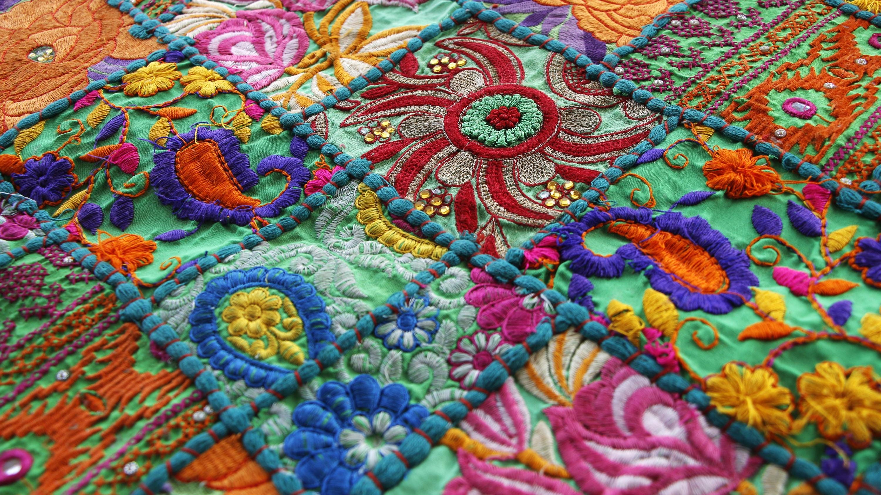 Handmade Patchwork Round Table Runner