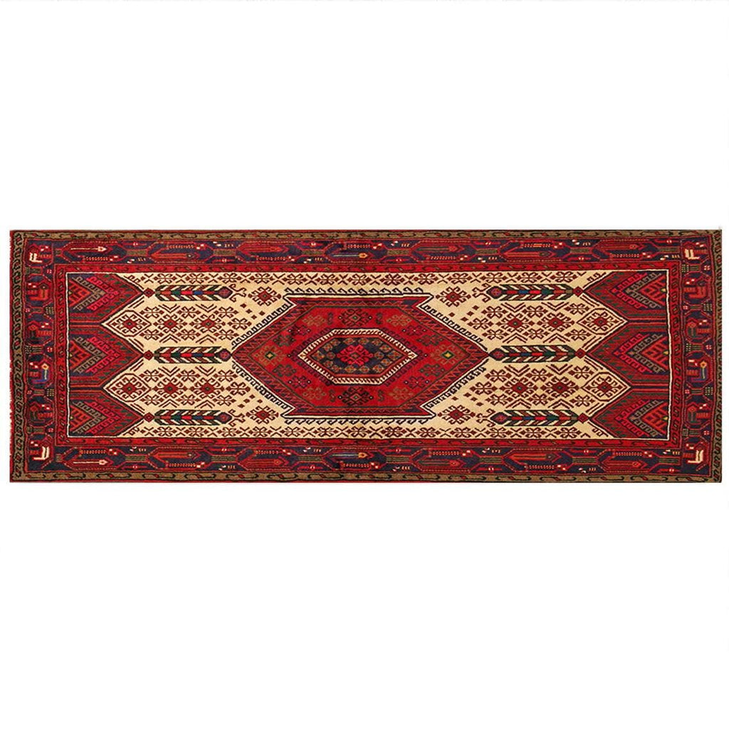 Woven Cotton Aztec Runner, Tribal Boho Table Decor, Neutral Farmhouse Accent