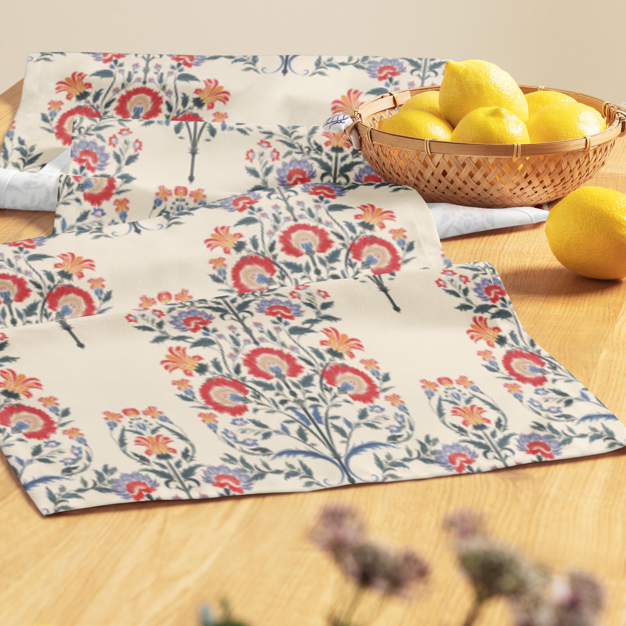 Vintage Table Runner Floral Spring Print, Home Decor, Kitchen Island Runner